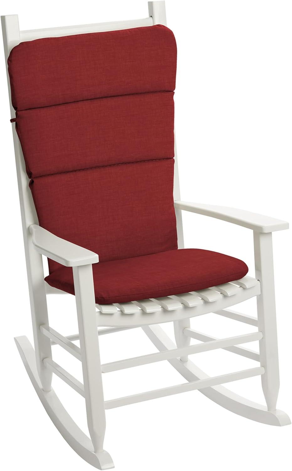 ARDEN Outdoor Rocking Chair or Adirondack Cushion, 20 x 17, Water Repellent, Fade Resistant 17 x 20, Ruby Red Leala