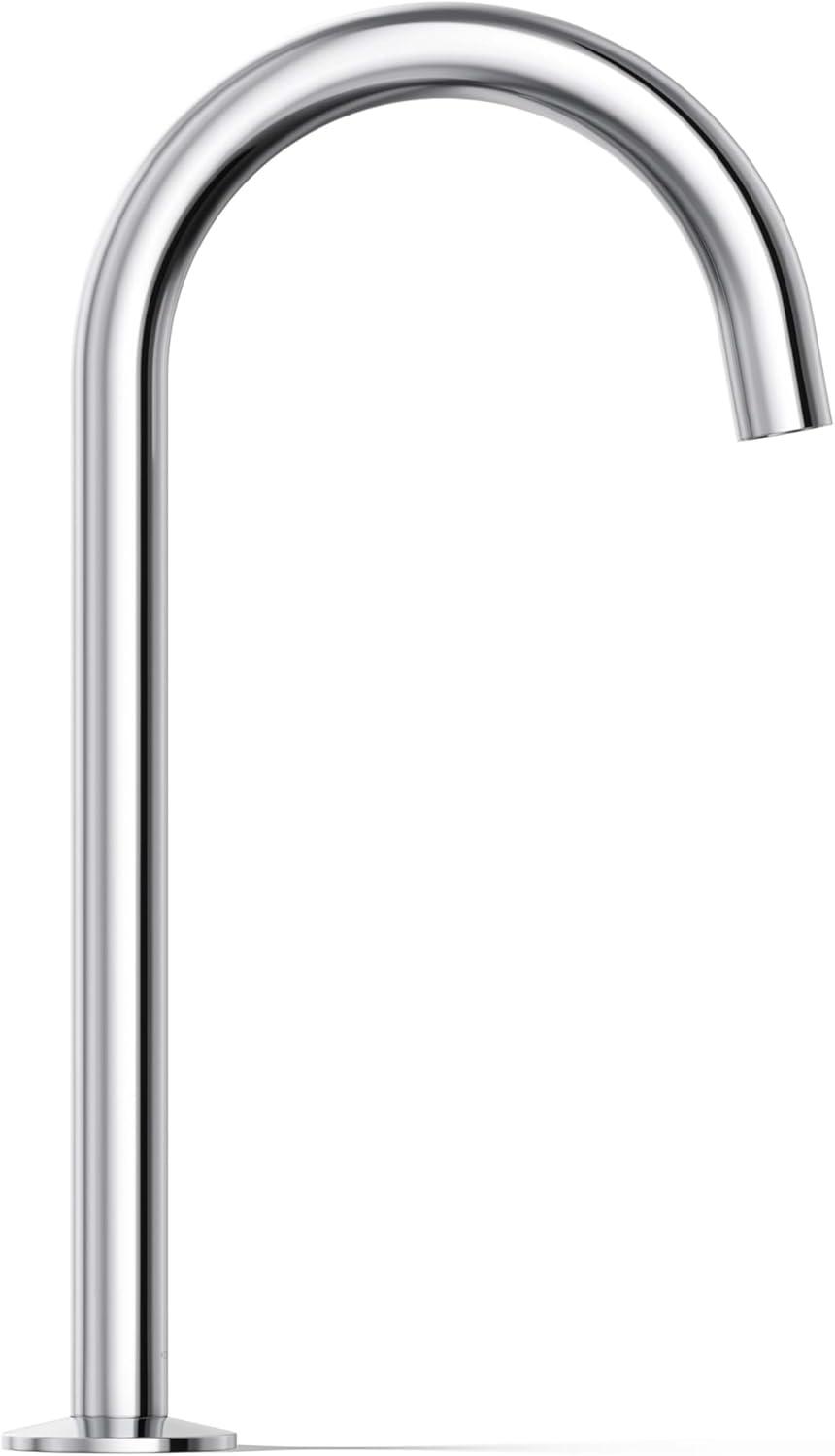 Polished Chrome Modern Sink Faucet Spout with Laminar Flow Aerator