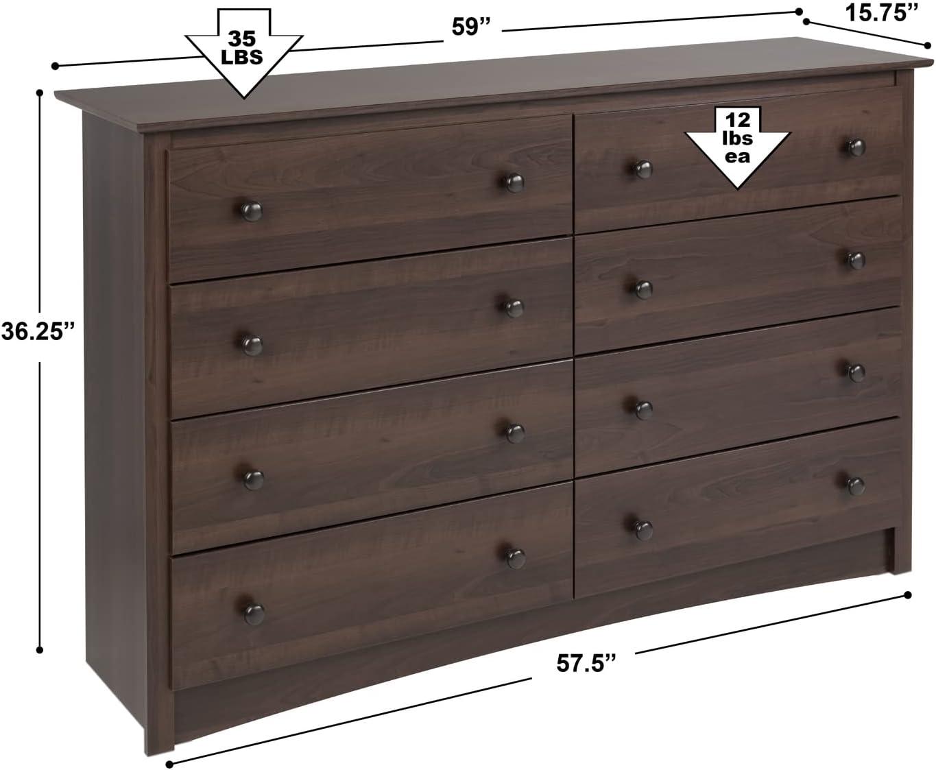 Sonoma 8 Drawer Dresser - Prepac