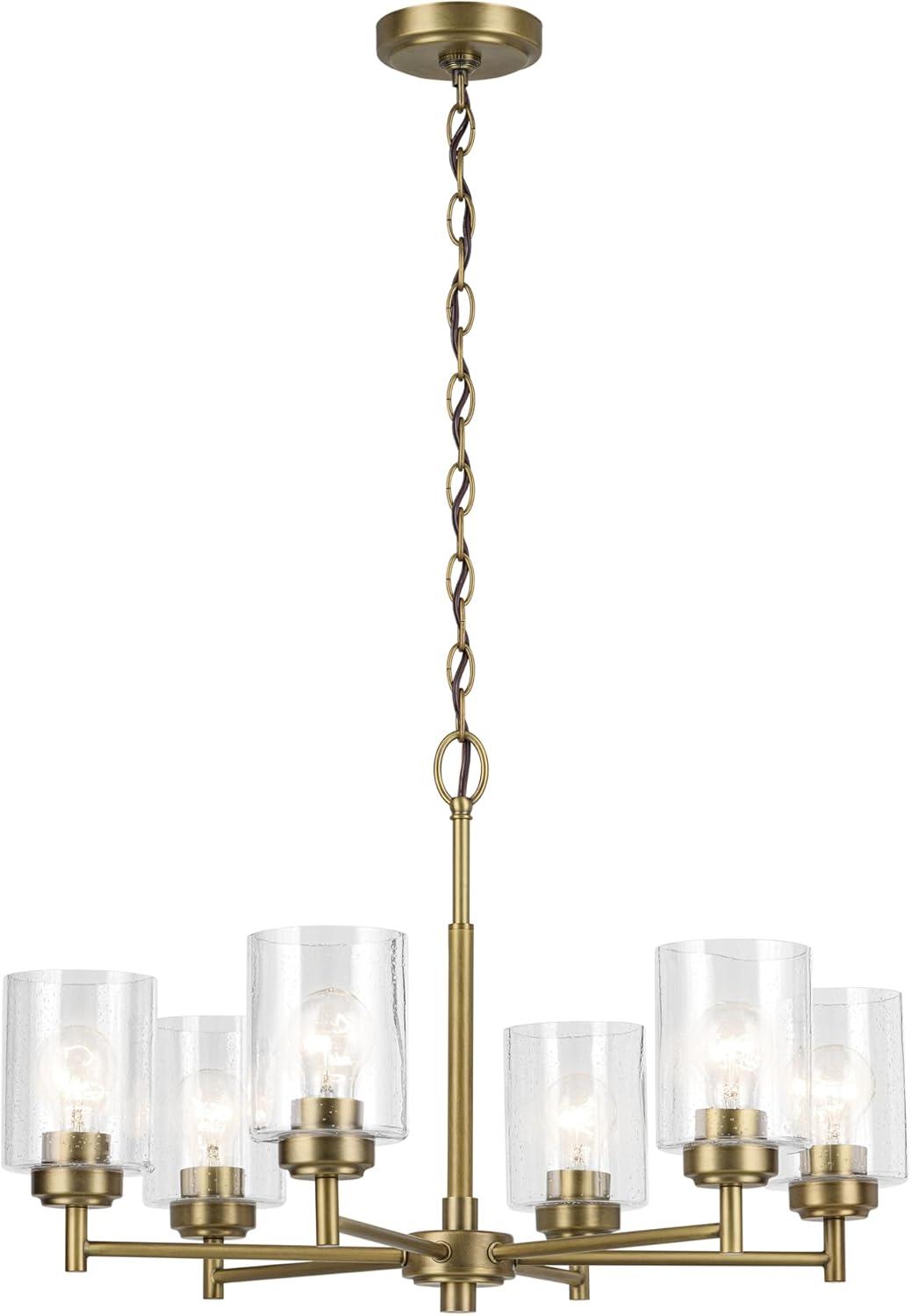 Winslow 6 - Light Steel Dimmable Round Chandelier