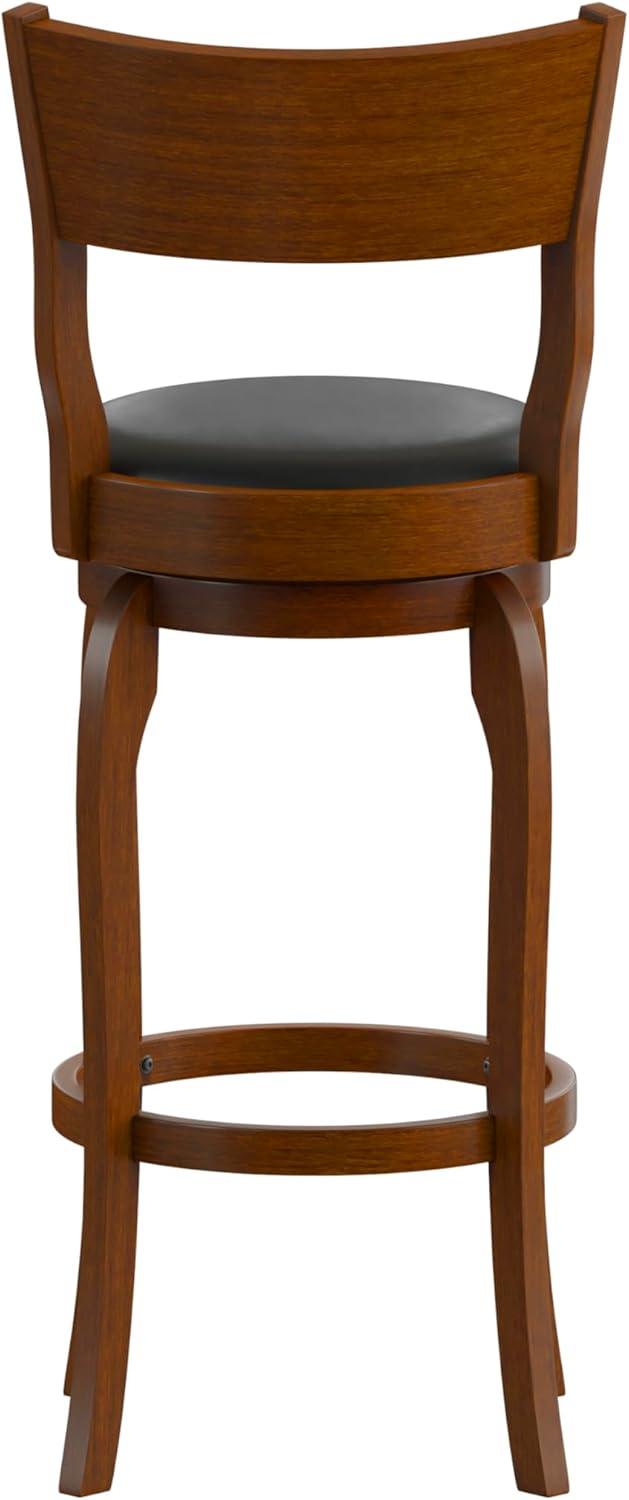 Taylor & Logan Enola Classic Wooden Dining Stool With Bowed Frame And Upholstered Seat