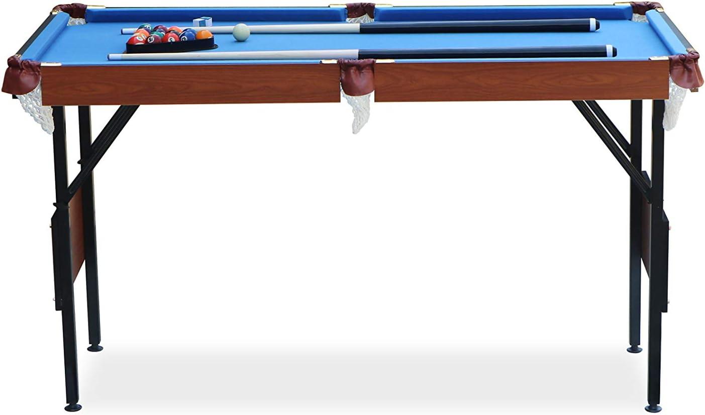 RACK Crux 55" Folding Classic Billiard Pool Table Multi Player Game, Blue