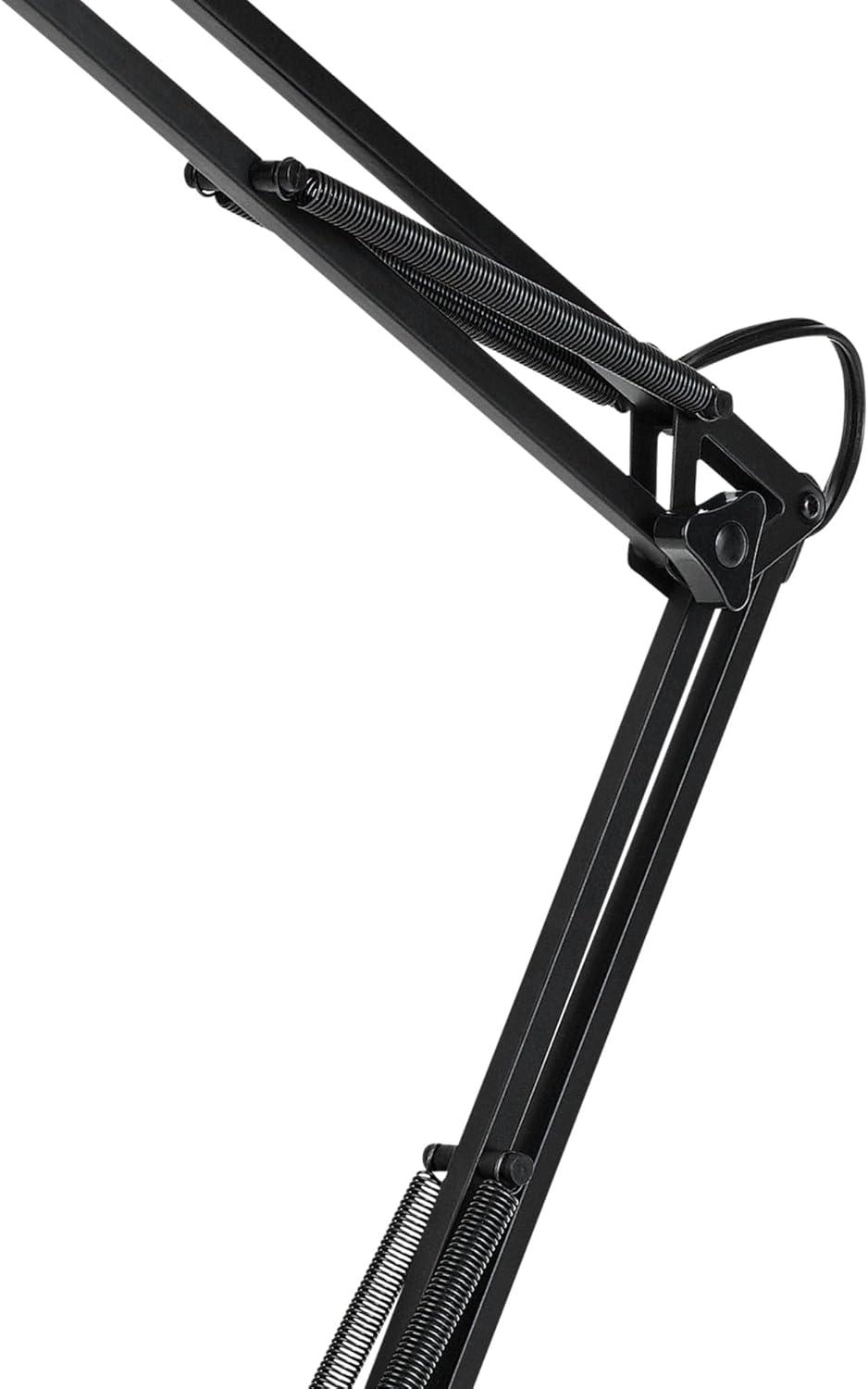 Globe Electric 28" Contemporary Heavy Base Architect Black Swing Arm Desk Lamp, 5698601