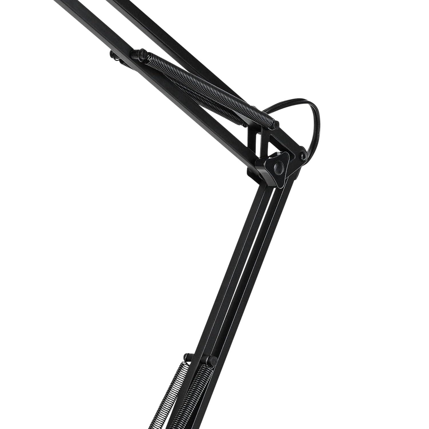 Globe Electric 28" Contemporary Heavy Base Architect Black Swing Arm Desk Lamp, 5698601