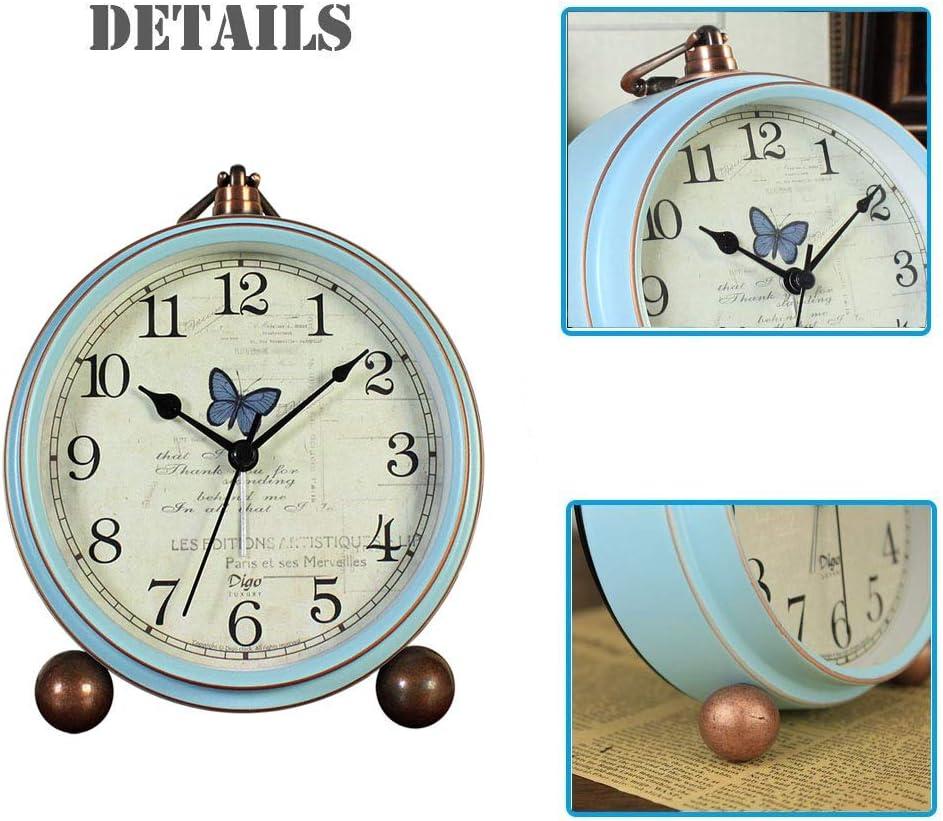 Raindrops Nautical Style Table Alarm Clock Vintage Desk Clock for Living Room Decor