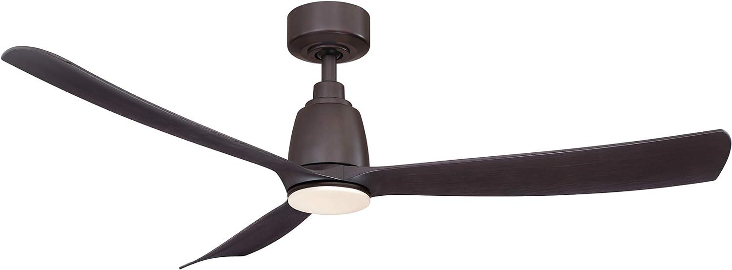 52" Dark Bronze Ceiling Fan with Dark Walnut Blades and Remote