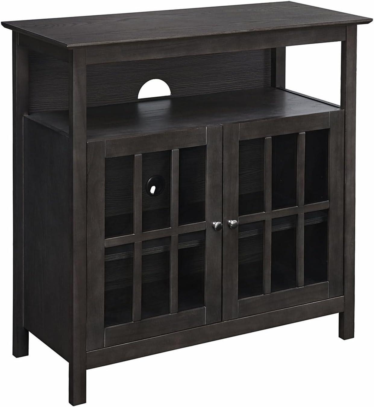Convenience Concepts Big Sur Highboy TV Stand with Storage Cabinets for TVs up to 40 Inches, Weathered Gray