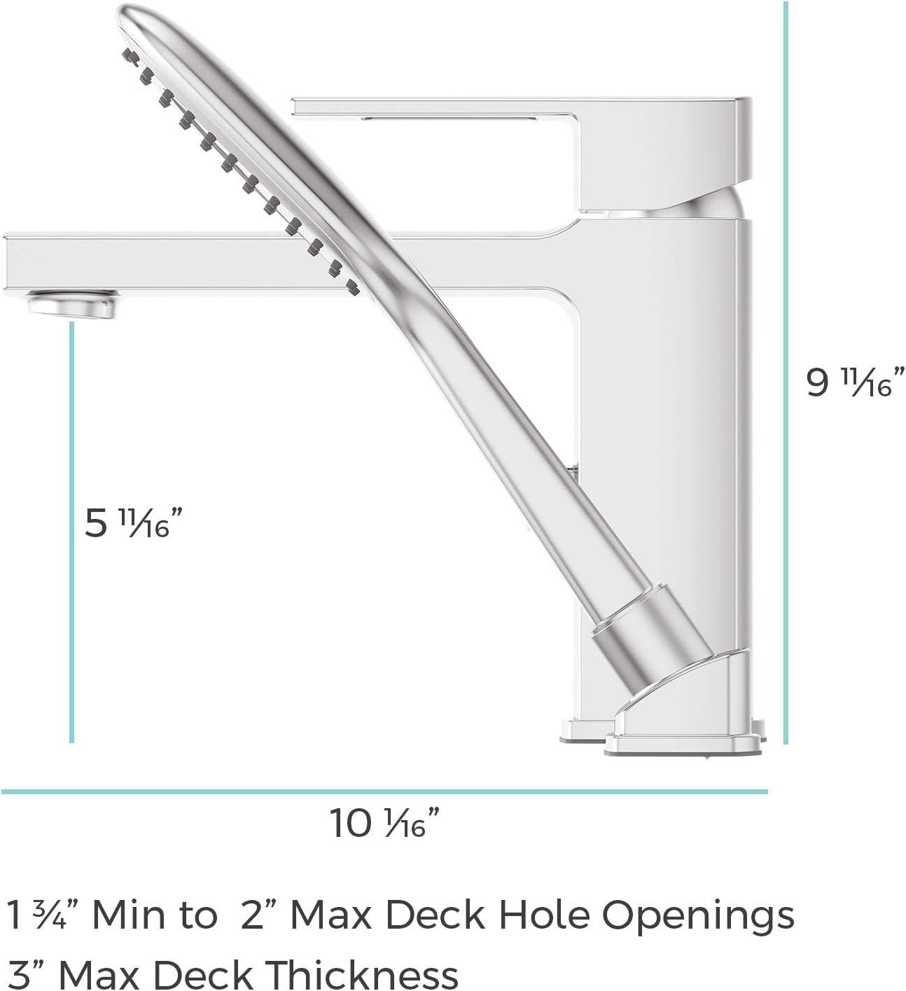 Deckard Single Handle Deck Mounted Tub Spout with Diverter and Handshower