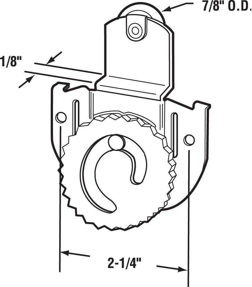 Adjustable Front Closet Door Roller with Nylon Wheel