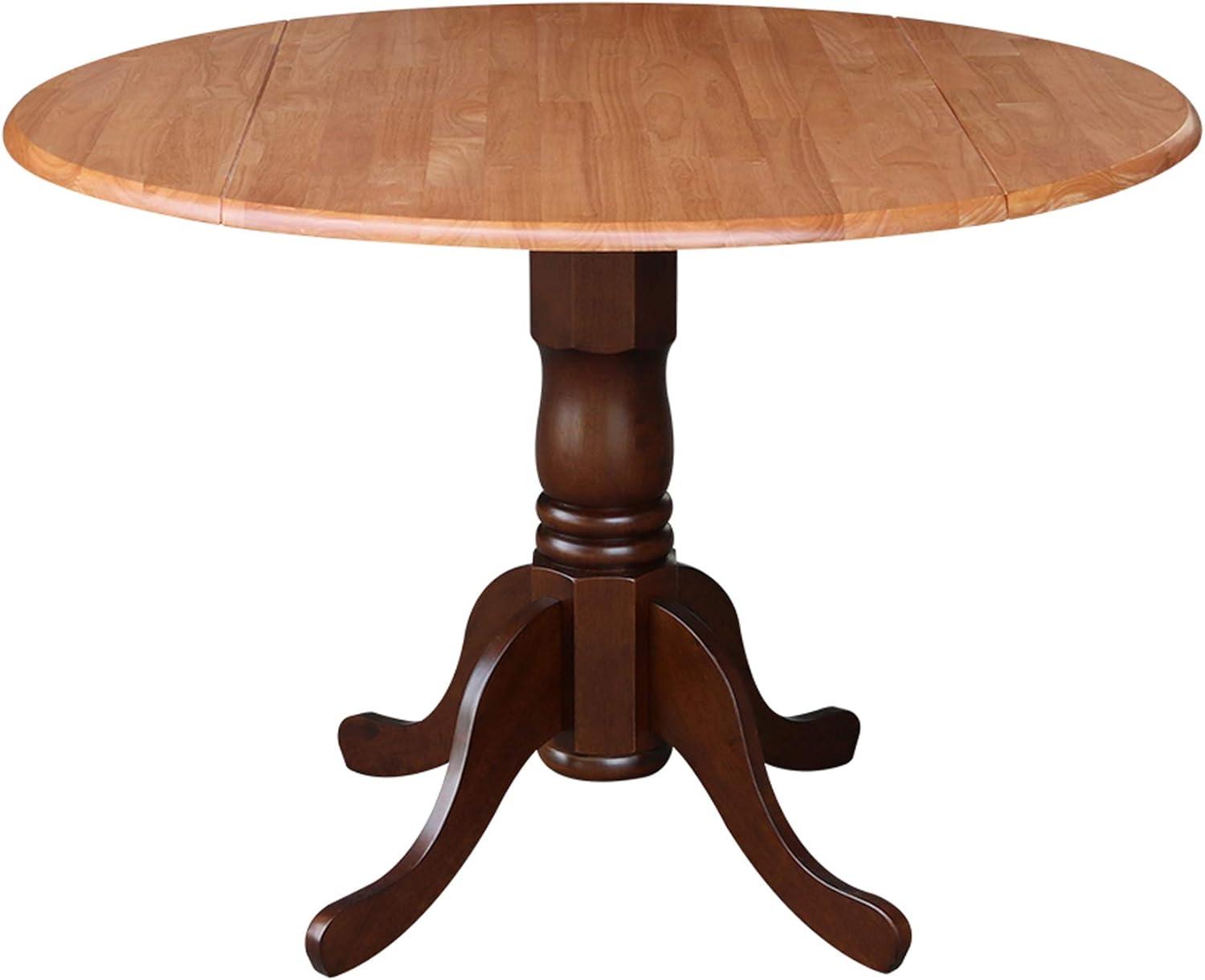 42" Mason Round Dual Drop Leaf Dining Table - International Concepts