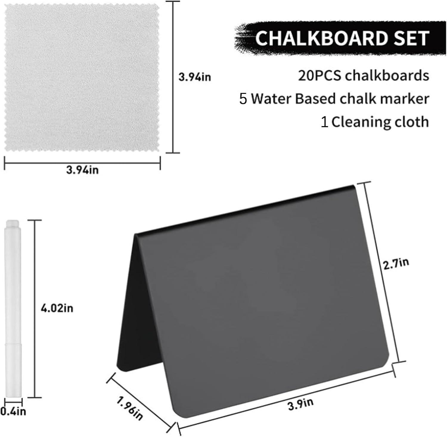 Food Labels for Party Buffet, 20PCS Reusable Reserved Table Signs
