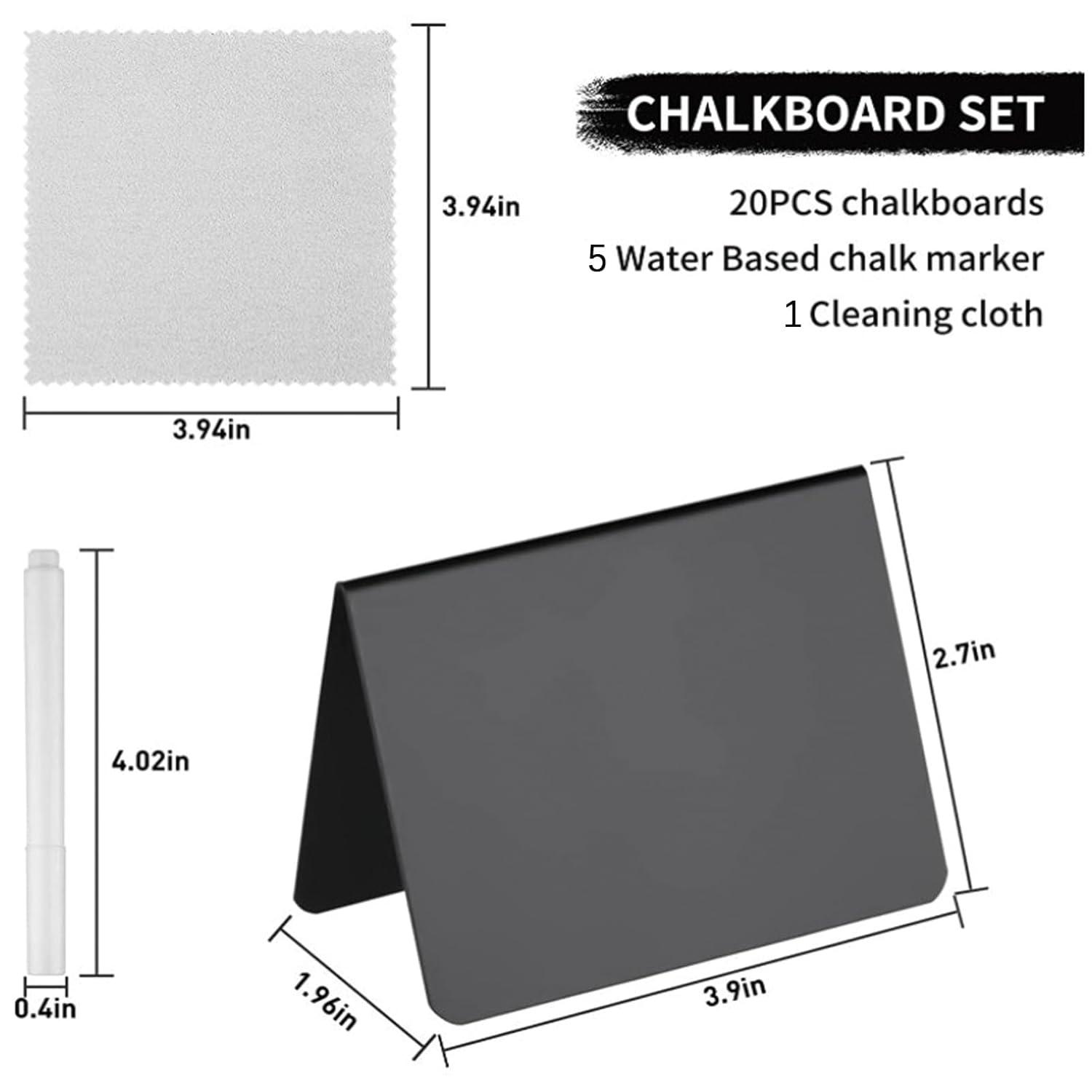 Food Labels for Party Buffet, 20PCS Reusable Reserved Table Signs