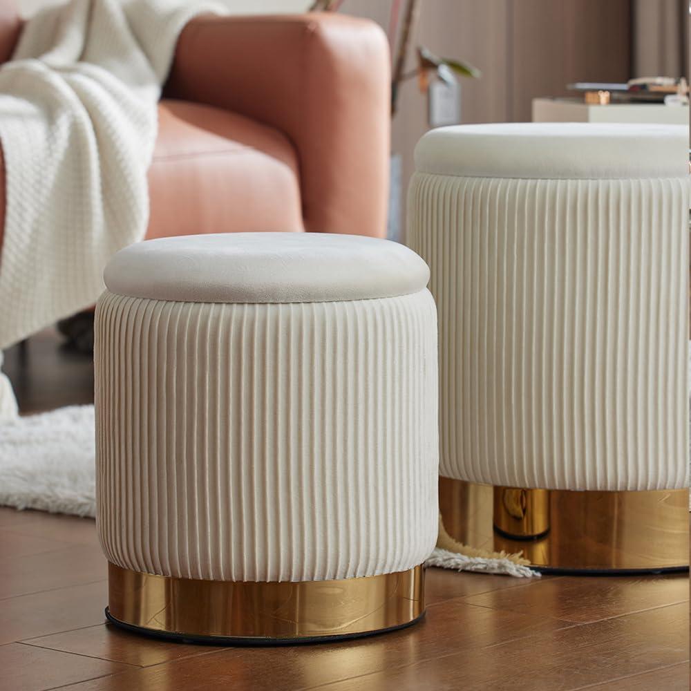 Ernesha Velvet Ottoman