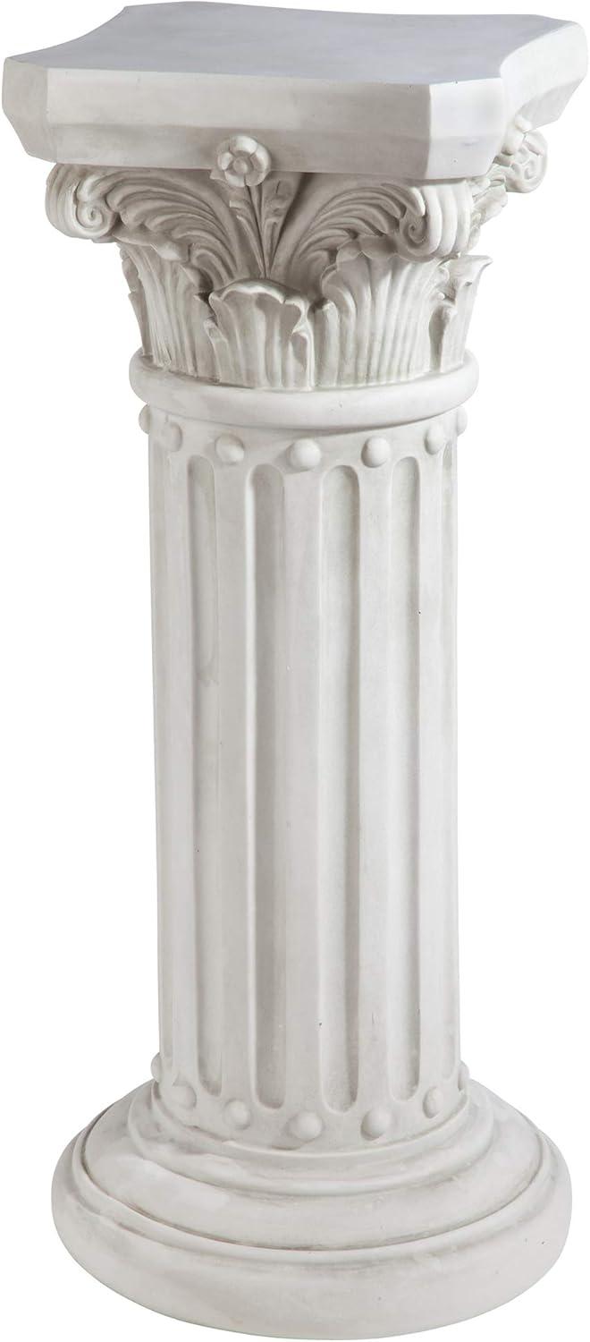 Medium Antique Stone Finish Corinthian Pedestal