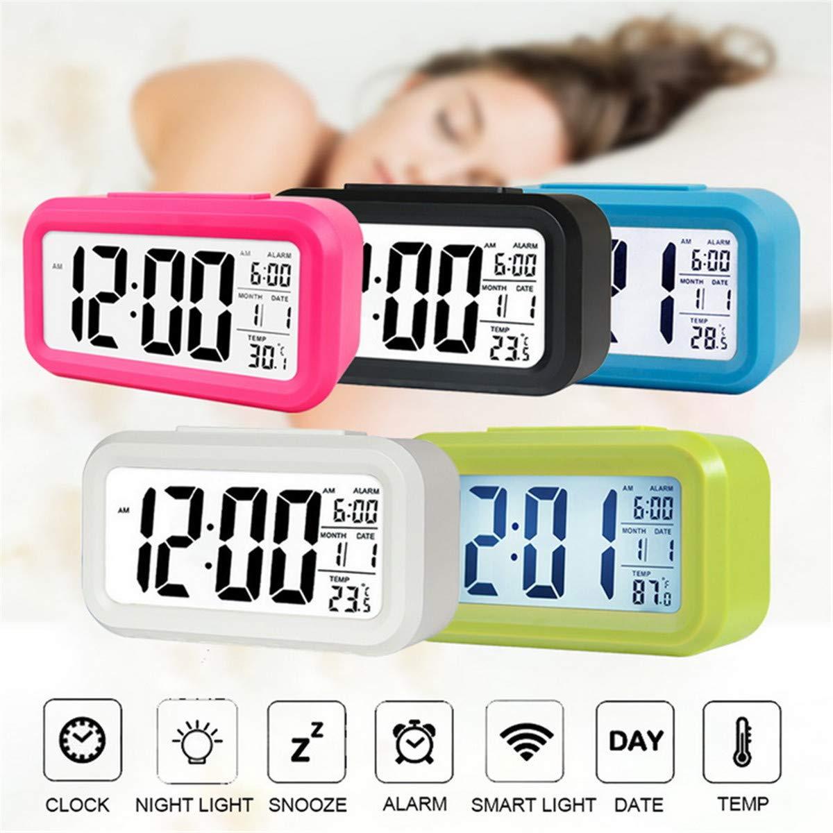 Reloj Despertador Electrónico, Reloj Inteligente Luminoso, Regalo de Reloj Despertador digital LED Creativo para Estudiantes y Niños - Verde