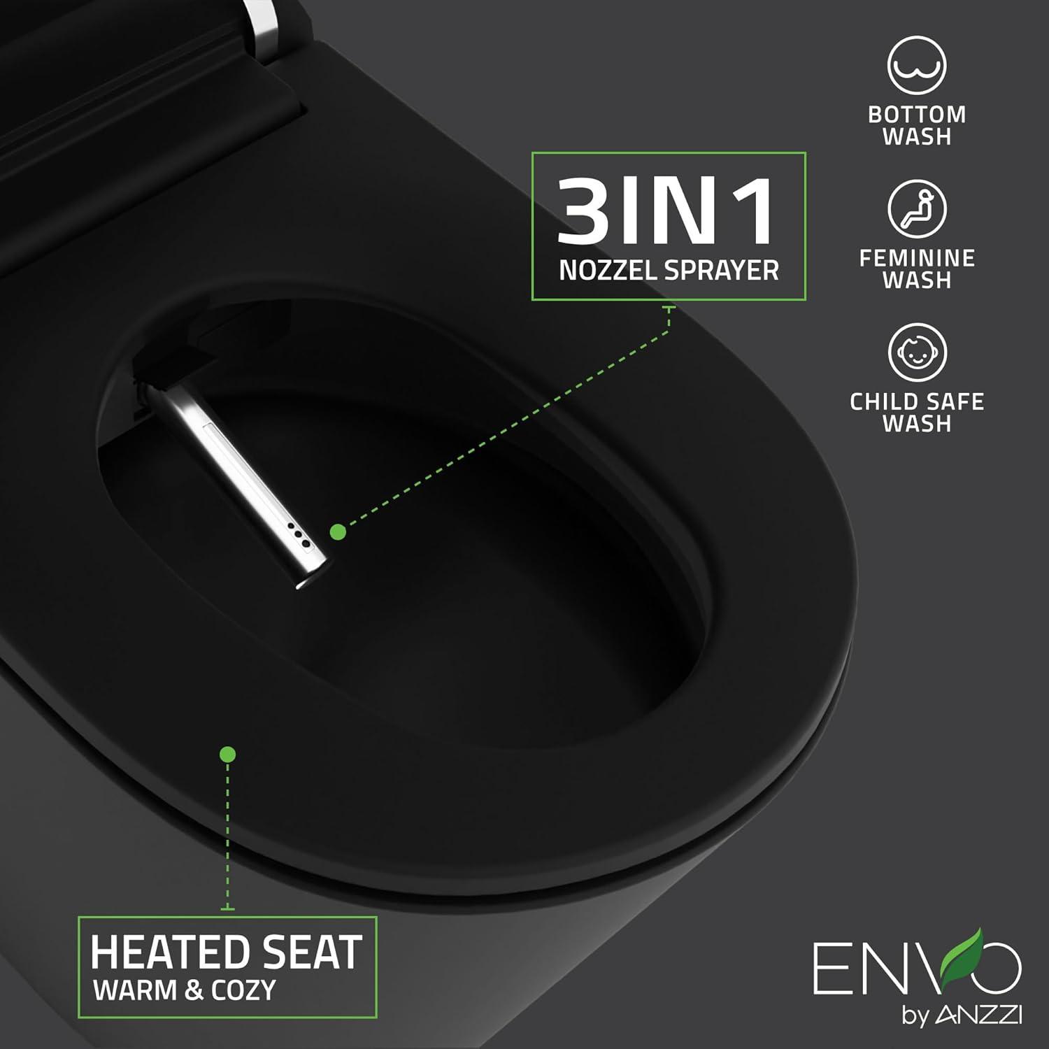 ENVO Echo Elongated Smart Toilet Bidet in Matte Black