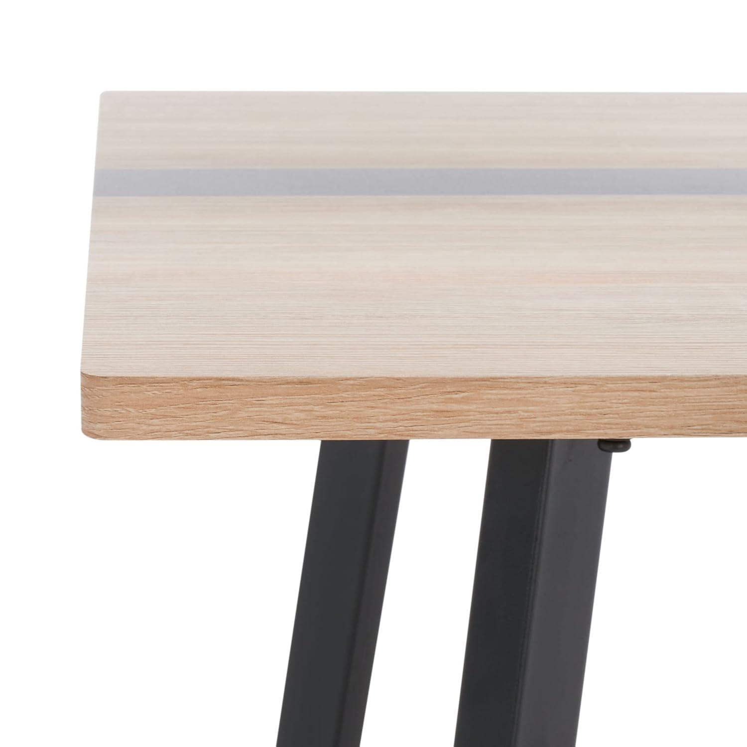 Leith Dining Table - Natural/Black - Safavieh