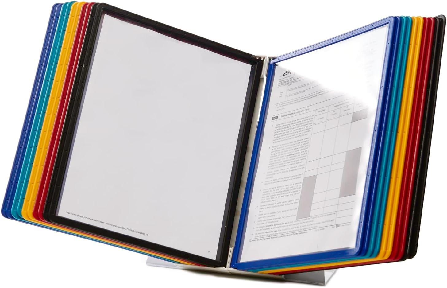 Durable® ario Reference Desktop System, 20 Panels, Assorted Borders And Panels