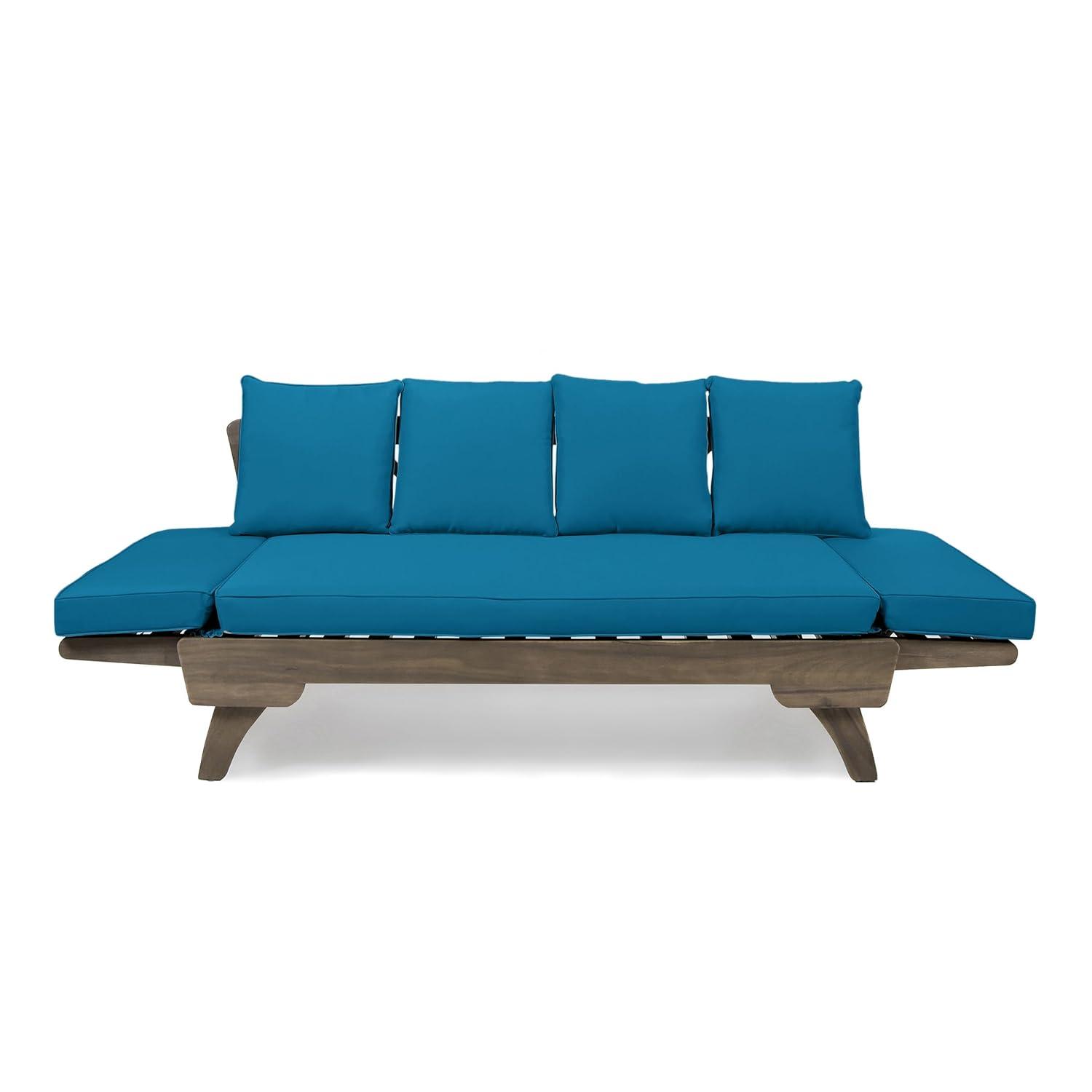 Christopher Knight Home Ottavio Outdoor Daybed with Cushions by  Dark Teal 3