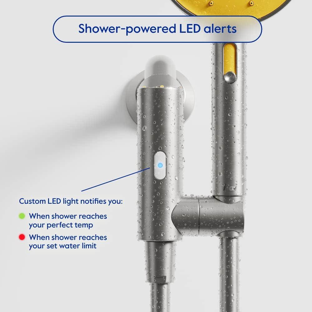 Citron Stainless Steel Bluetooth Handheld Showerhead with LED Alerts