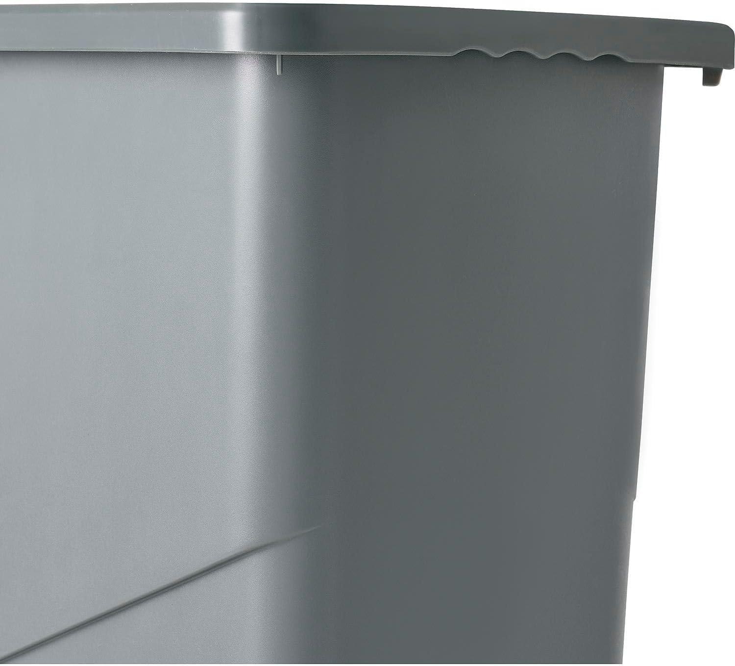 Slim Gray Plastic 23 Gallon Waste Container