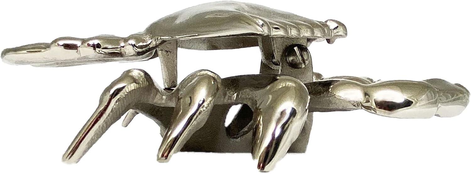 Nickel Silver Coastal Crab Solid Brass Door Knocker