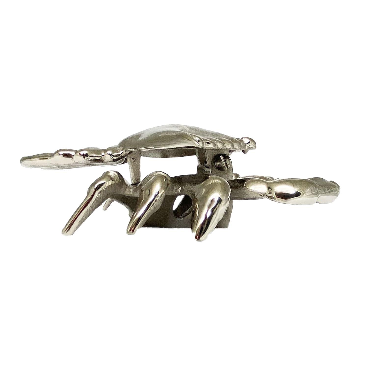 Nickel Silver Coastal Crab Solid Brass Door Knocker
