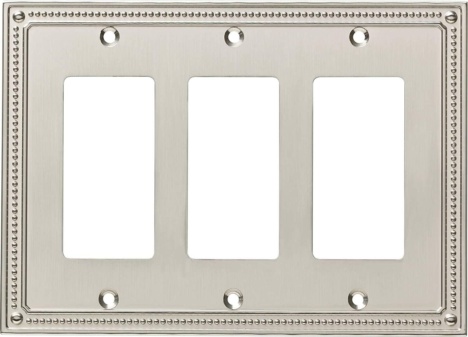 Classic Beaded 3-Gang Rocker Wall Plate