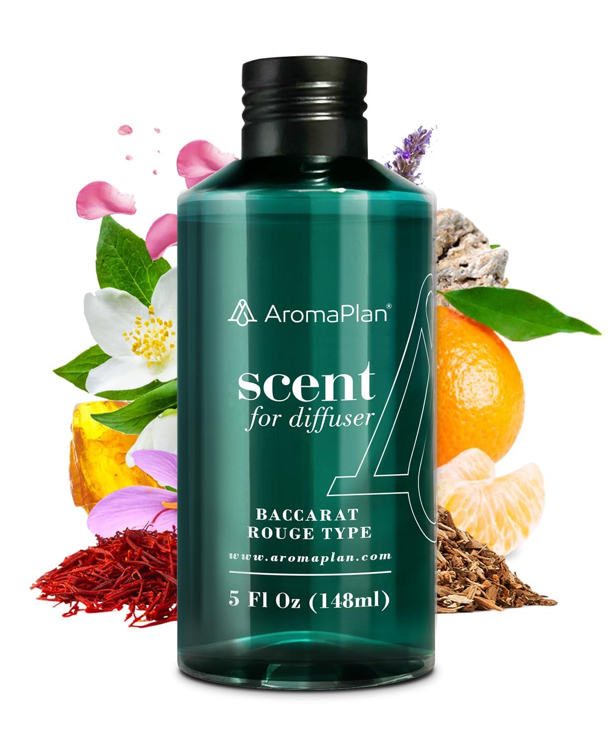 AromaPlan Baccarat Rouge Aroma Oil | Natural & Vegan Diffuser Oil for Aromatherapy (5 fl oz, 148 ml)