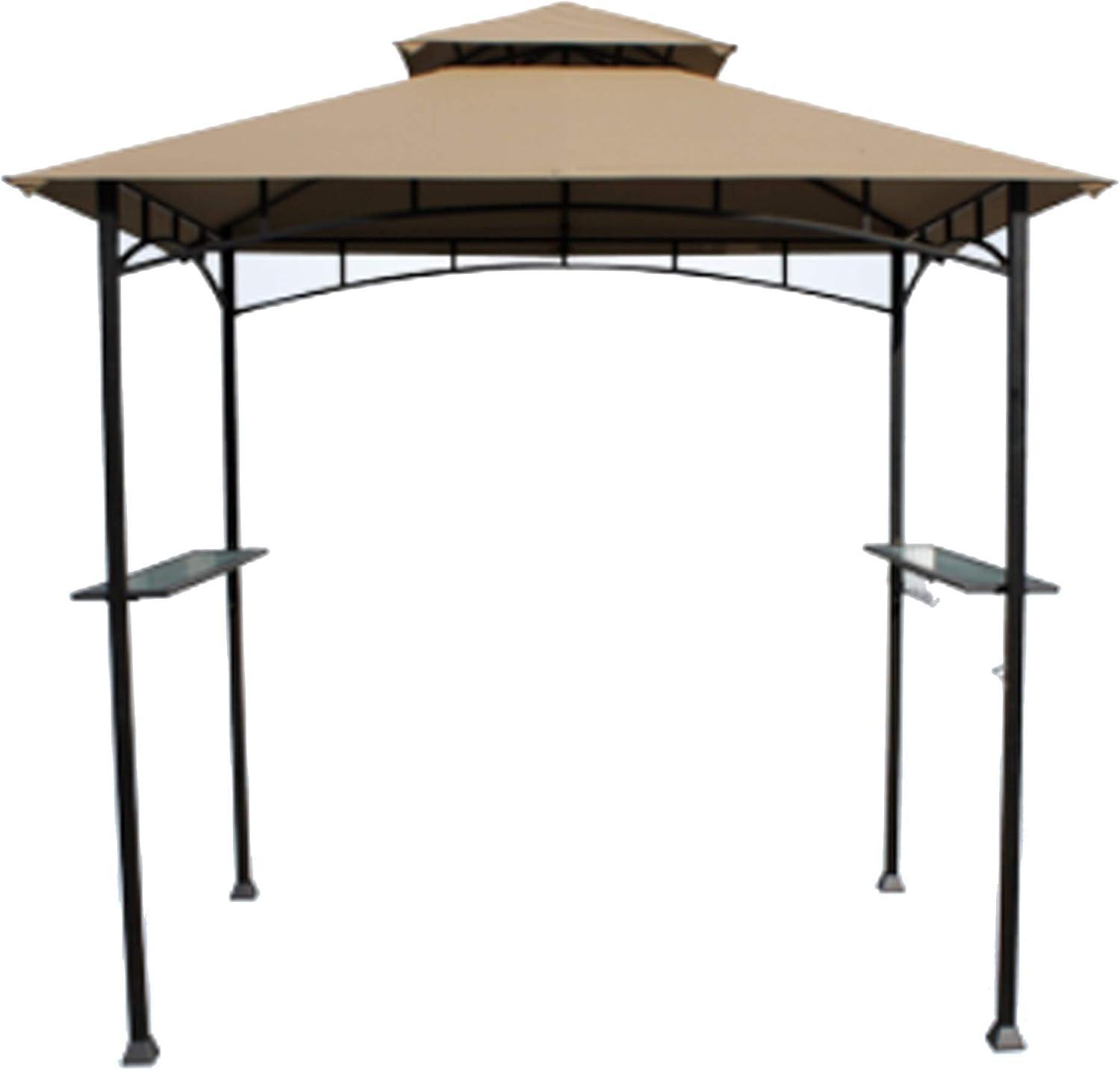 Beige Whisper Two-Tiered Grill Gazebo Canopy Replacement