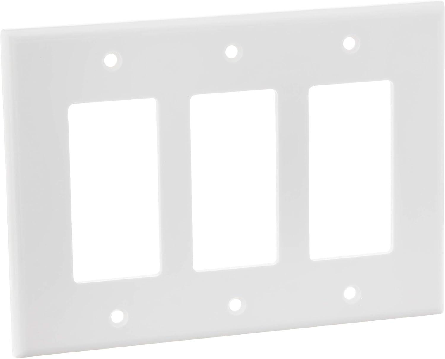 White Thermoset 3-Gang Mid-Size Wall Plate