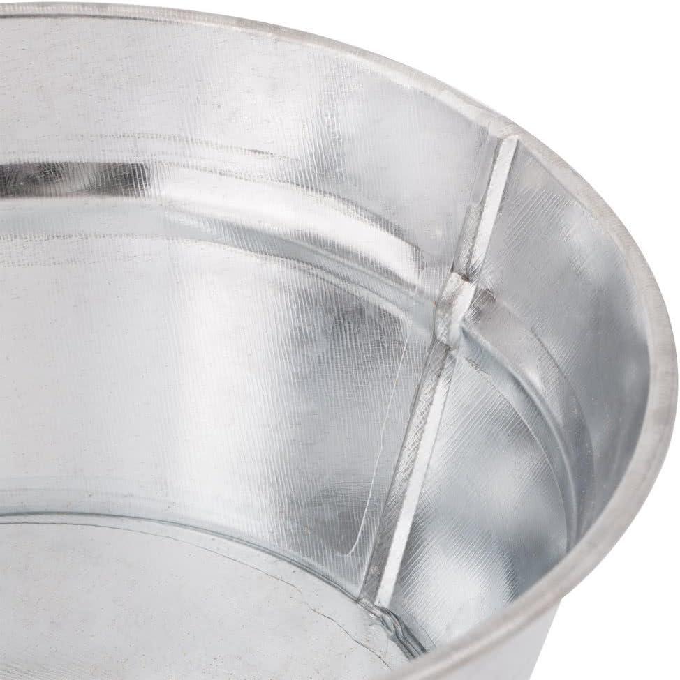 Silver Galvanized Steel Round Tub with Handles