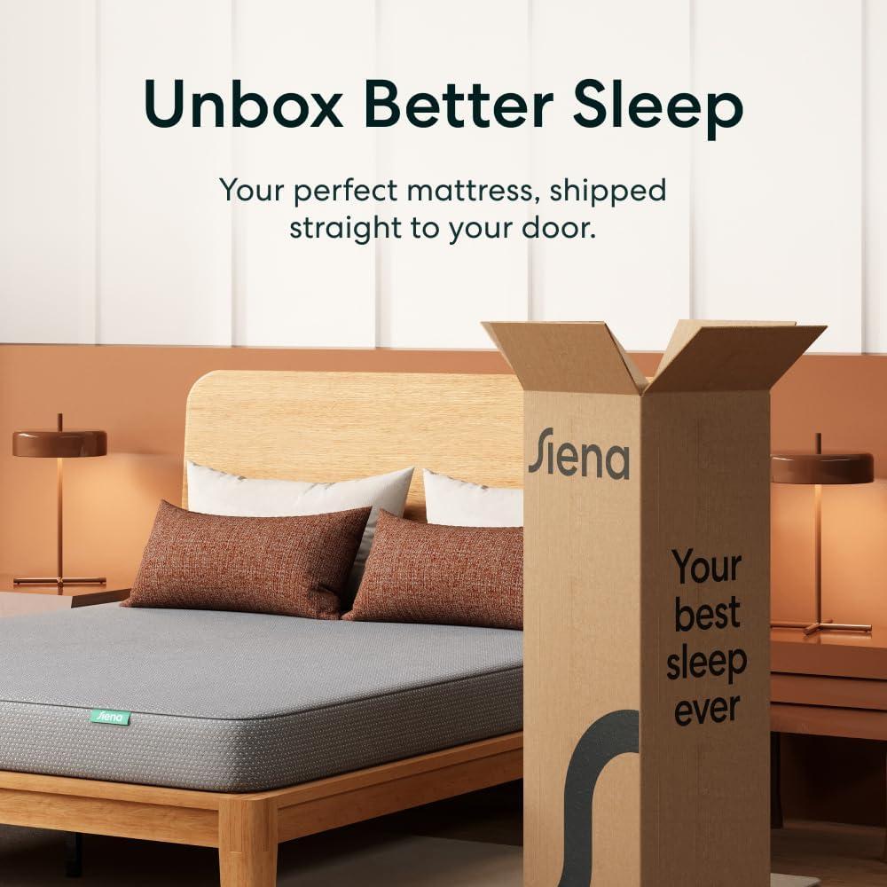 Siena 6" Queen Foam Mattress - Medium Firm - 180 Night Trial - Premium Pressure-Relieving Layers - 10 Year Warranty - Mattress in a Box - CertiPUR-US Certified