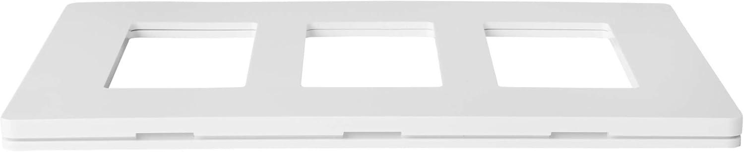 White Polycarbonate 3-Gang Screwless Decorator Wall Plate