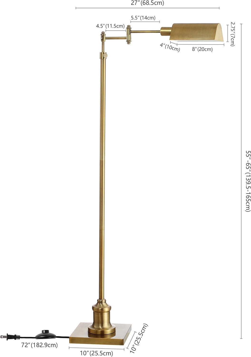 Briggs Floor Lamp - Brass Gold - Safavieh