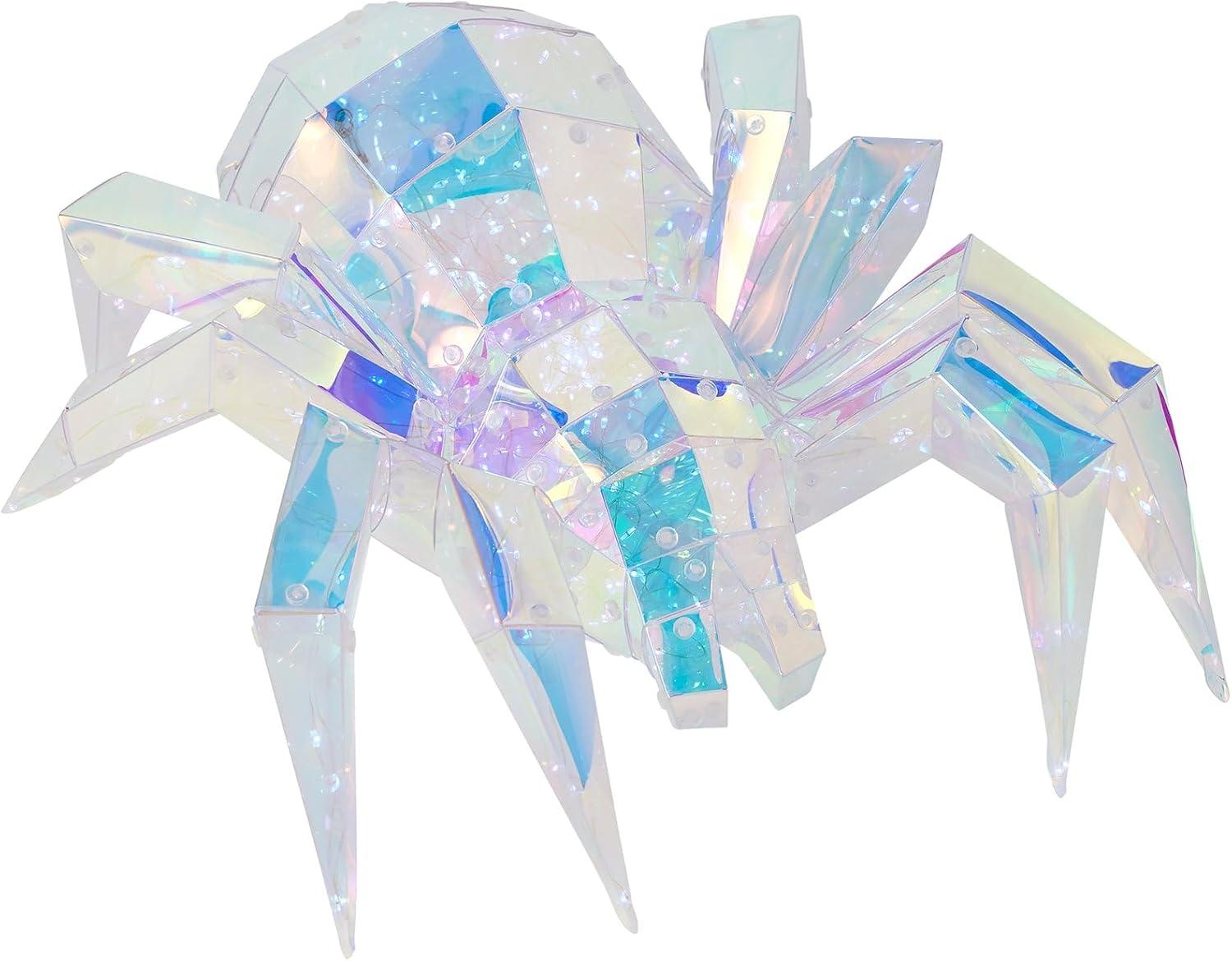 Seasonal LLC Prismatic Iridescent Spider 14", LED lights