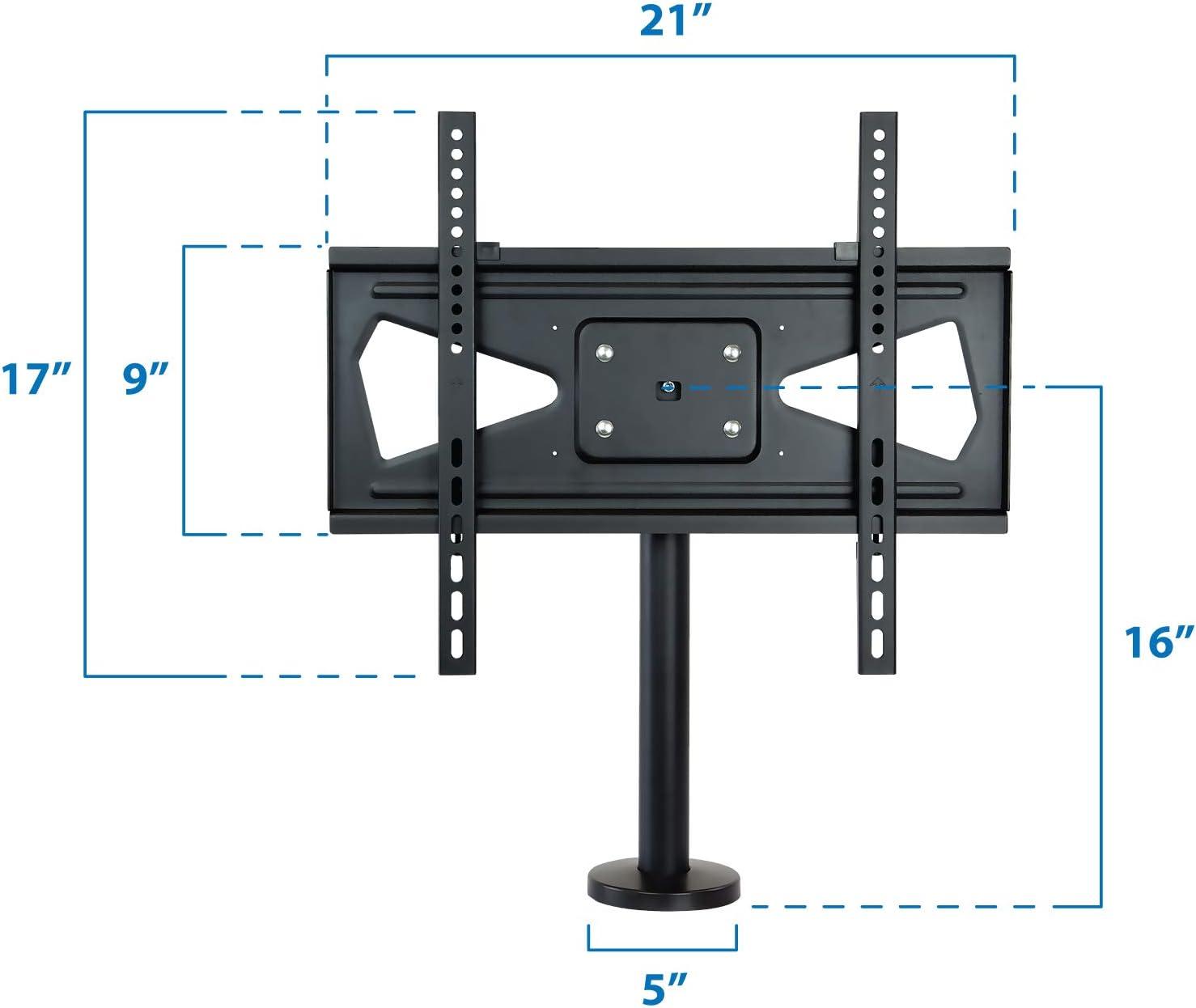 Mount-it Mount-It! Bolt Down TV Stand | Heavy Duty Swivel Table Top Desktop Mount For  32" - 55" VESA TVs
