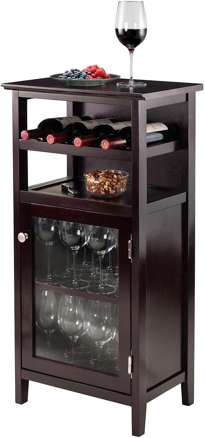 Alta Wine Cabinet Wood/Espresso - Winsome