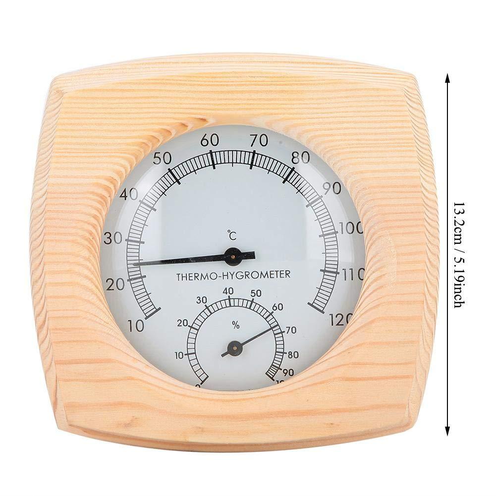 Sauna Room Wooden Thermometer Digital Thermometer Hygrometer Humidity Gauge for Steam Room Indoor Temperature Meter