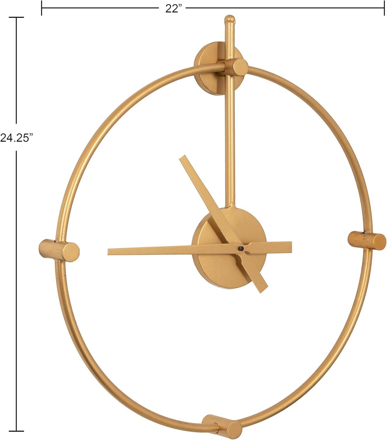 Kate and Laurel Lidor Metal Wall Clock