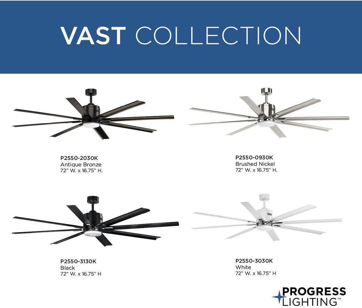 Vast Collection 72" 18W LED Eight Blade Fan