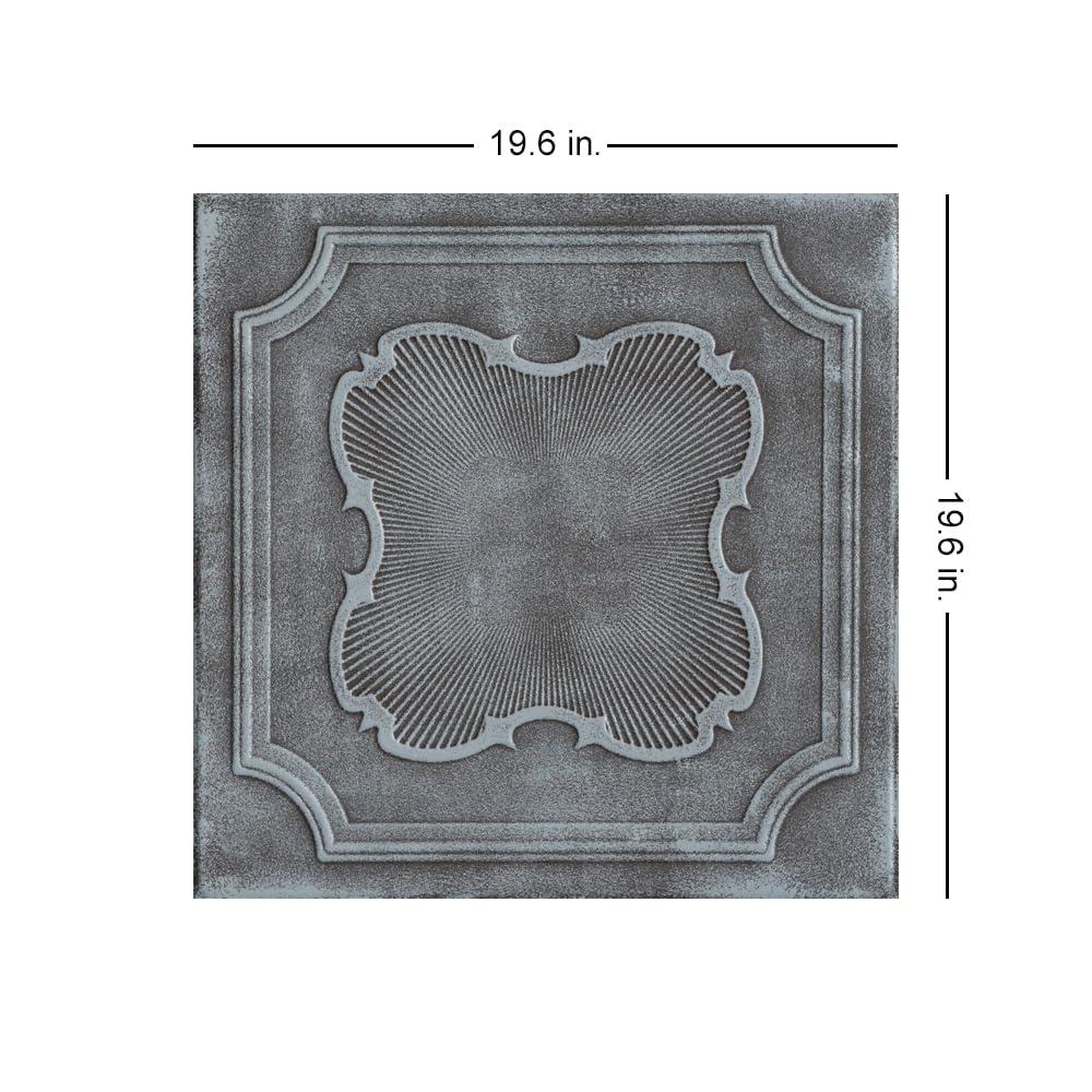 A La Maison Ceilings Coronado 1.6 ft. x 1.6 ft. Polystyrene Glue-up Ceiling Tile (Set of 48)