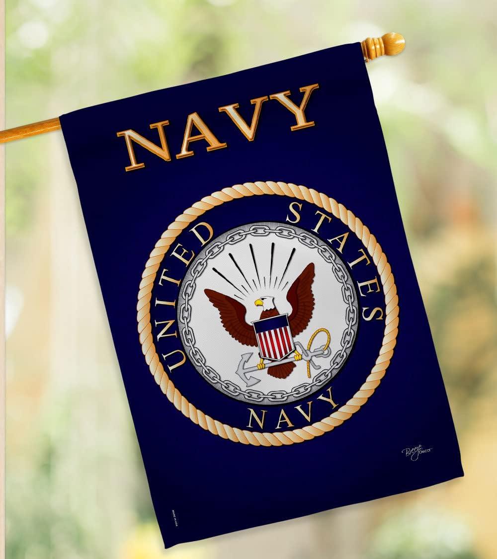 Navy Blue Polyester Military House Flag 28x40