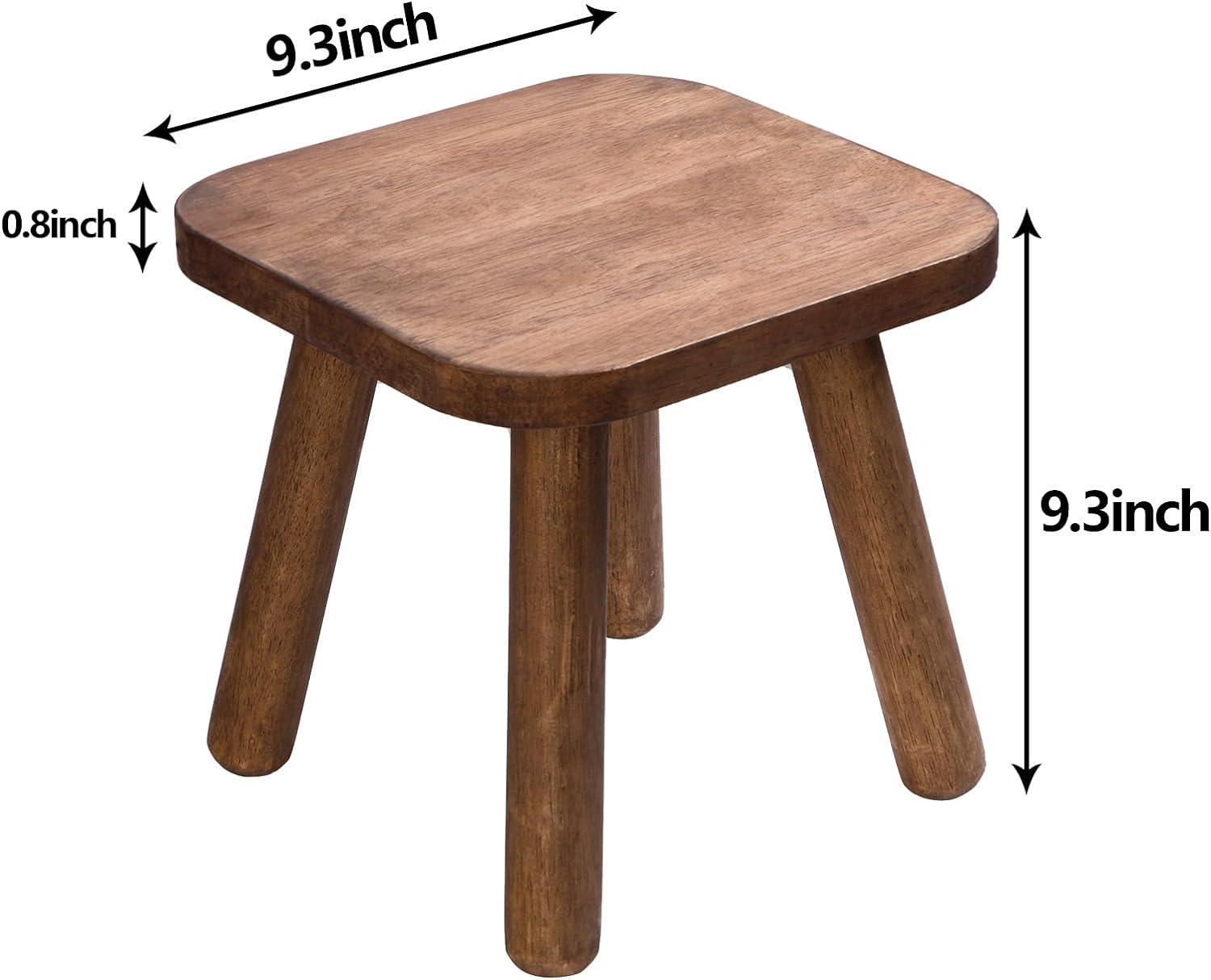 Millwood Pines Small Wooden Stool With Four Detachable And Assembled Legs Nicely Balanced (Classic 9.3Inch)