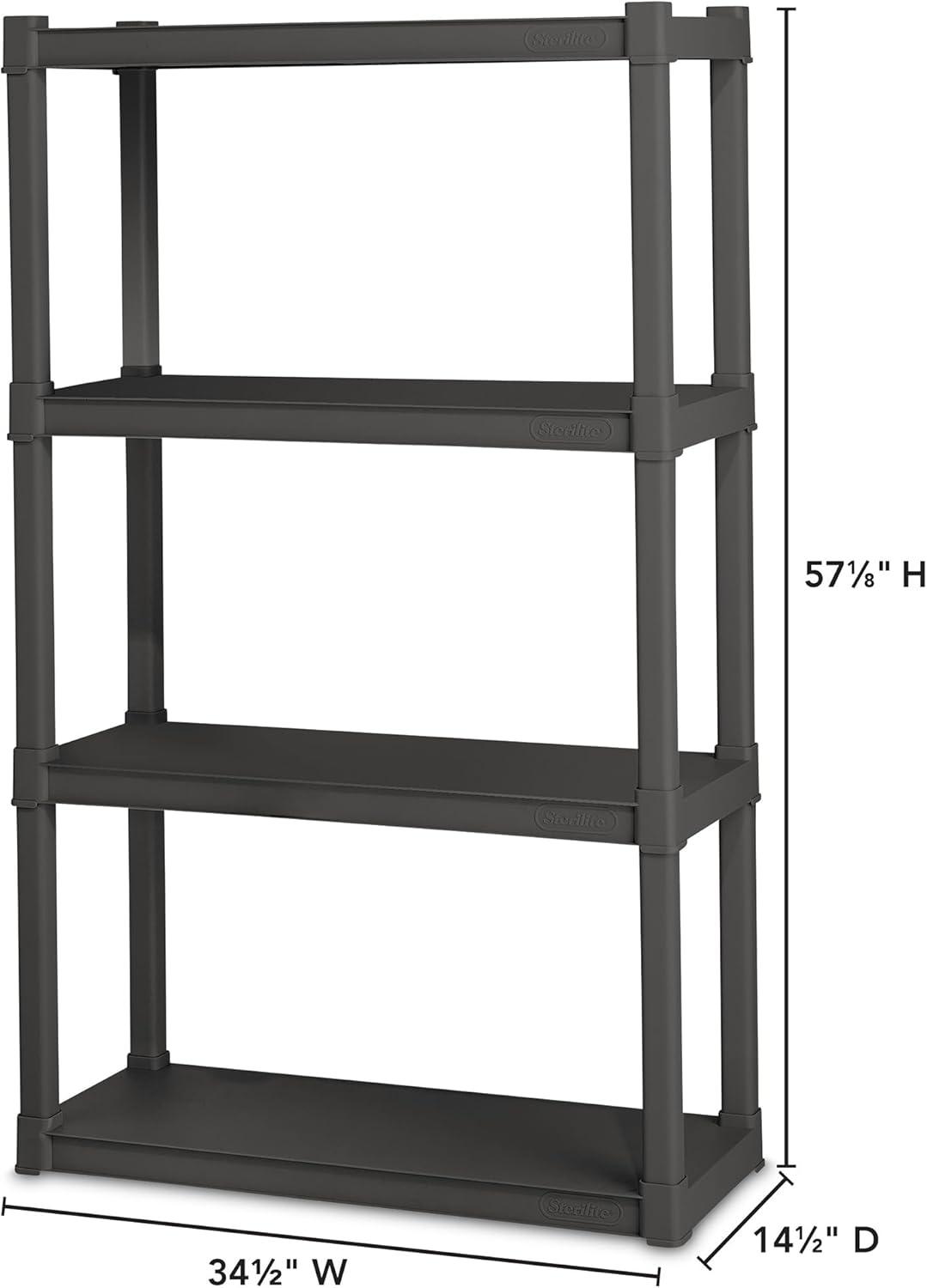 35" H x 15" W x 11" D Durable Solid Surface Shelving Unit