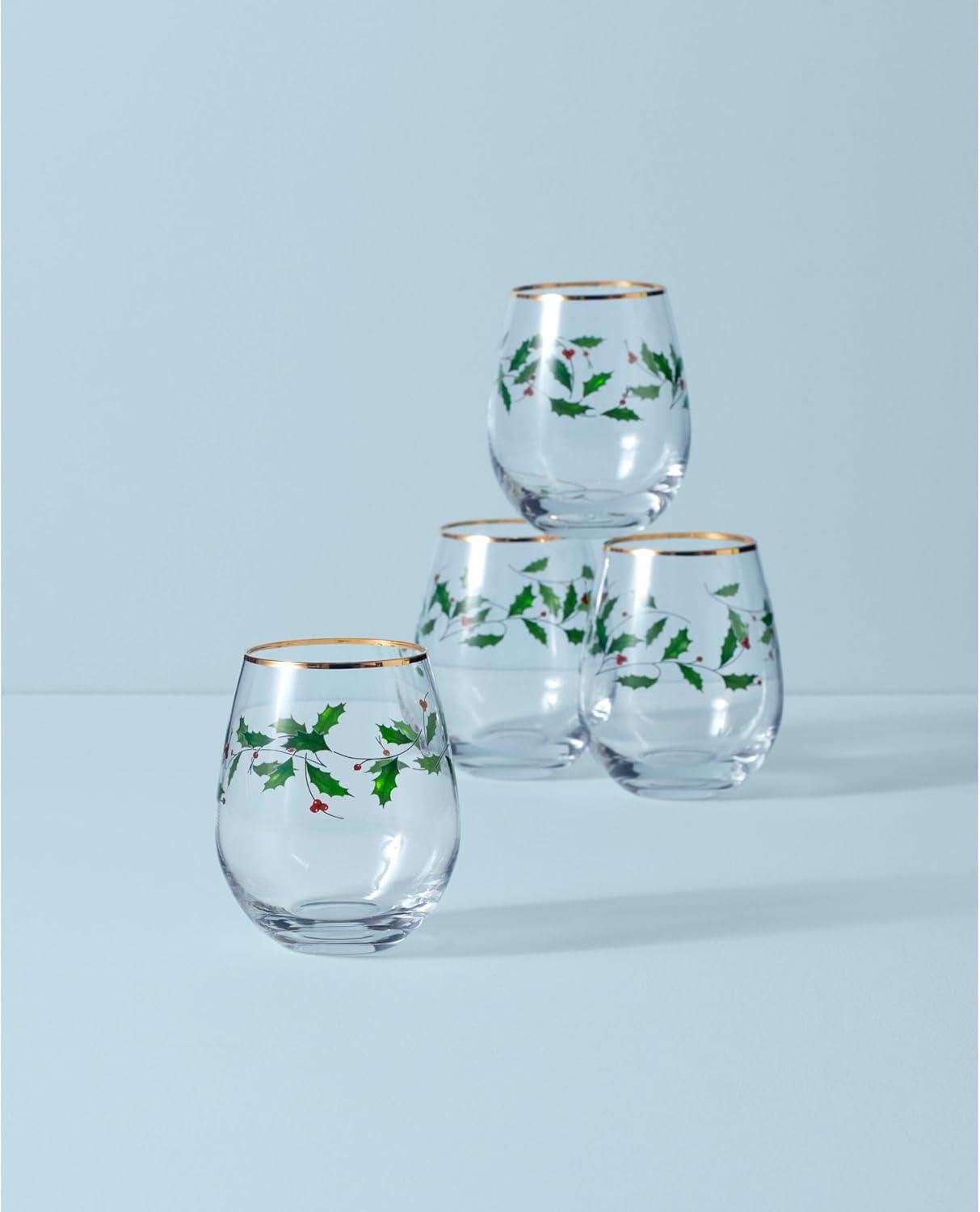 Holiday 4-Piece Wine Glass Set