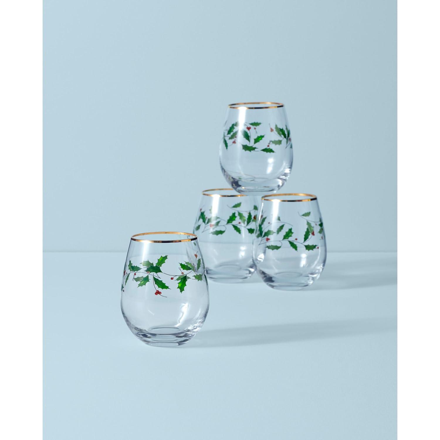 Holiday 4-Piece Wine Glass Set