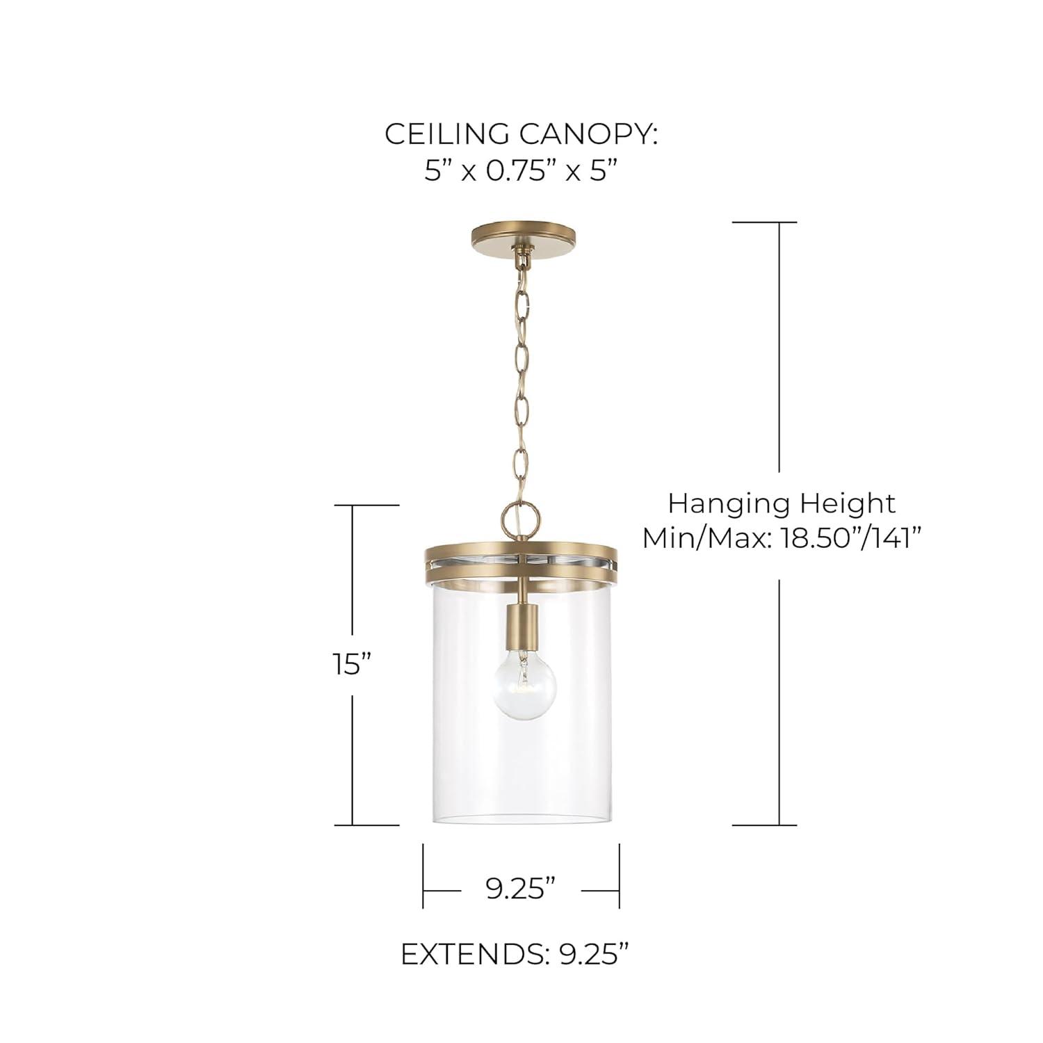 Capital Lighting 348711 Fuller 10" Wide Mini Pendant - Brass
