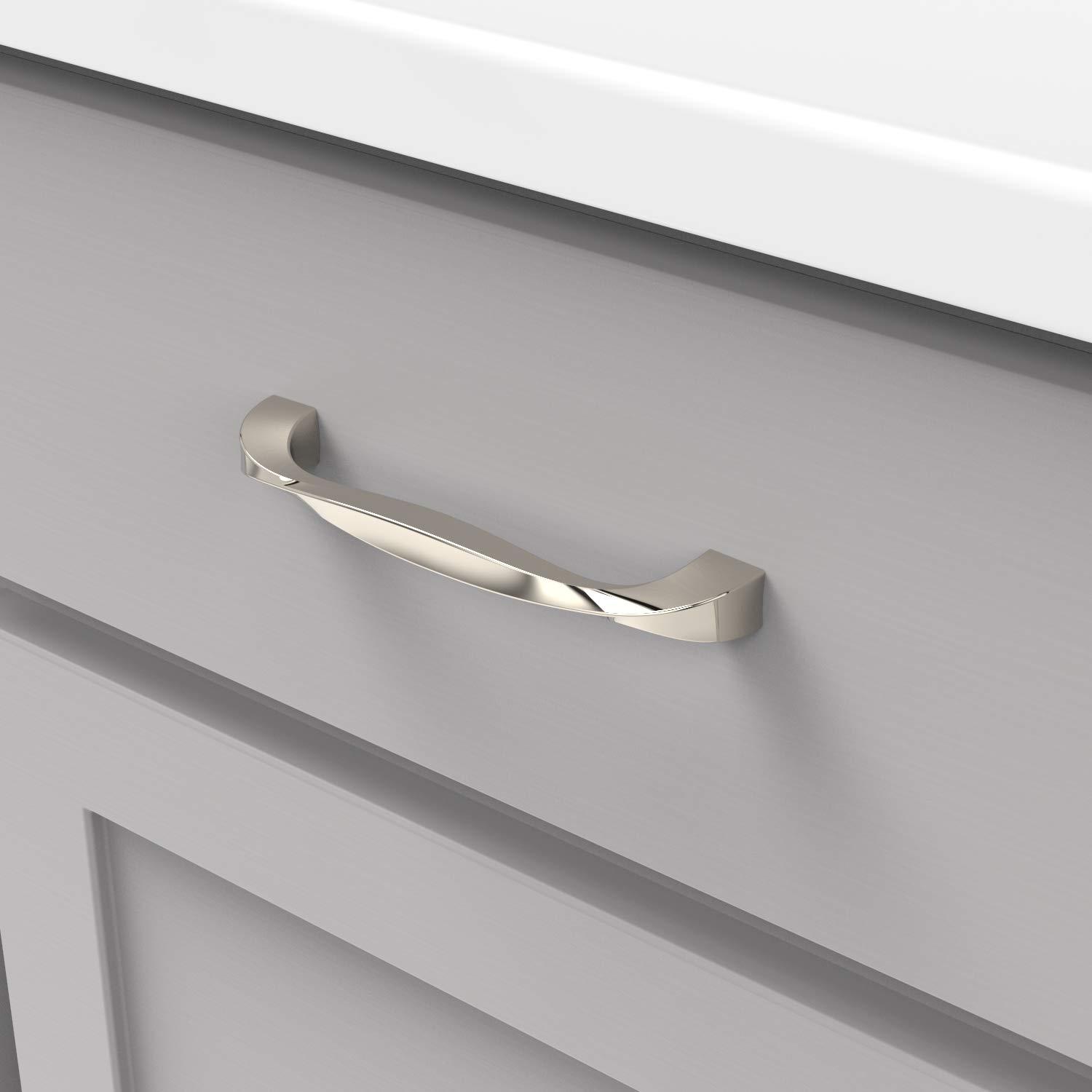 Twist Kitchen Cabinet Handles, Solid Core Drawer Pulls for Cabinet Doors, 5-1/16" (128mm)