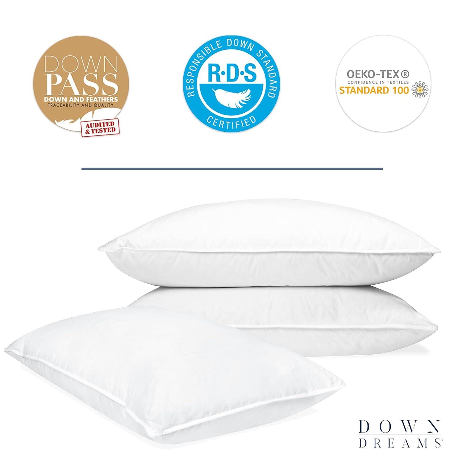 Down Dreams Manchester Mills Classic Pillows - Queen/Medium Support, 2-Pack